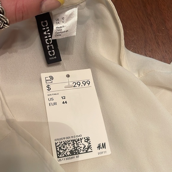 NWT H&M boho sheer top size 12 - Picture 2 of 2